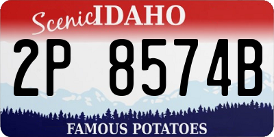 ID license plate 2P8574B