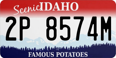 ID license plate 2P8574M