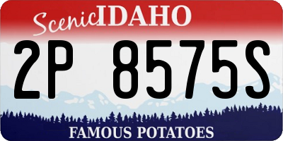ID license plate 2P8575S