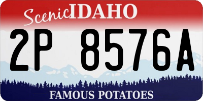 ID license plate 2P8576A