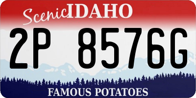 ID license plate 2P8576G
