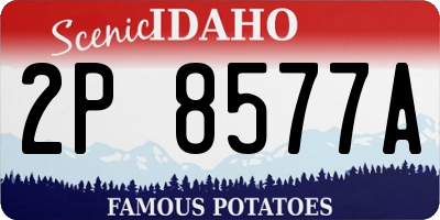 ID license plate 2P8577A