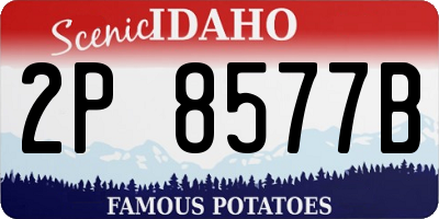 ID license plate 2P8577B