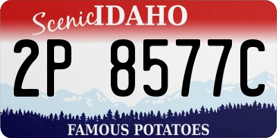 ID license plate 2P8577C