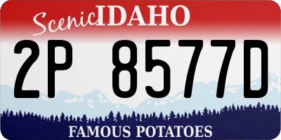 ID license plate 2P8577D