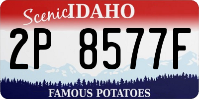ID license plate 2P8577F