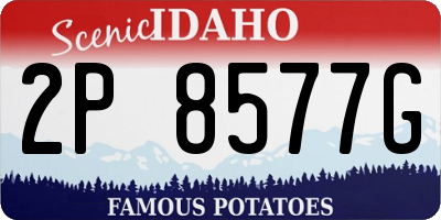 ID license plate 2P8577G