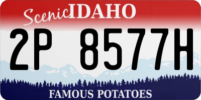 ID license plate 2P8577H