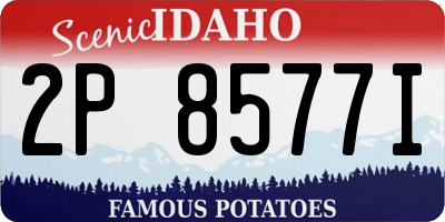 ID license plate 2P8577I
