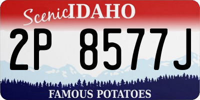 ID license plate 2P8577J
