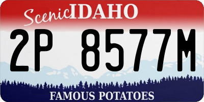 ID license plate 2P8577M