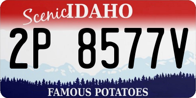 ID license plate 2P8577V
