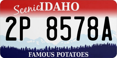 ID license plate 2P8578A