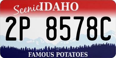 ID license plate 2P8578C
