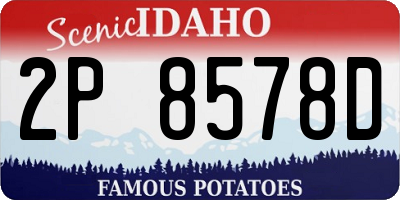 ID license plate 2P8578D