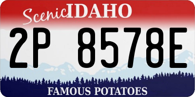 ID license plate 2P8578E
