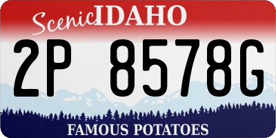 ID license plate 2P8578G