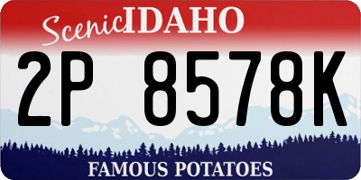 ID license plate 2P8578K