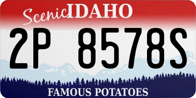 ID license plate 2P8578S