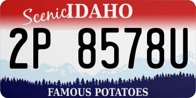 ID license plate 2P8578U