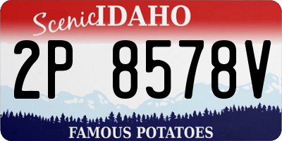 ID license plate 2P8578V