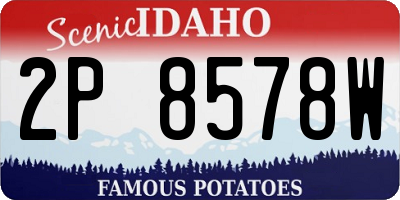 ID license plate 2P8578W