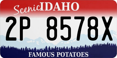 ID license plate 2P8578X