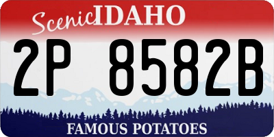 ID license plate 2P8582B