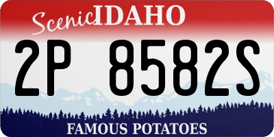 ID license plate 2P8582S