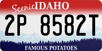 ID license plate 2P8582T
