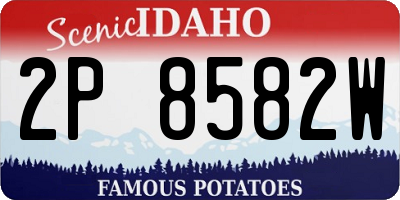 ID license plate 2P8582W