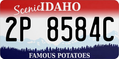 ID license plate 2P8584C