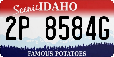ID license plate 2P8584G