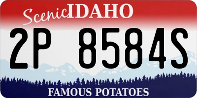 ID license plate 2P8584S