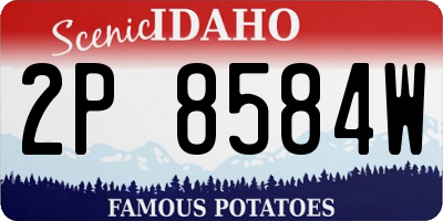 ID license plate 2P8584W