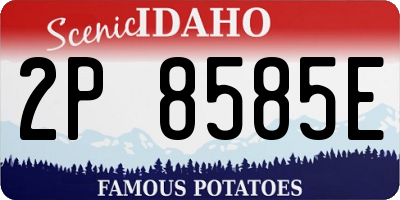 ID license plate 2P8585E