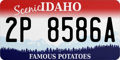 ID license plate 2P8586A