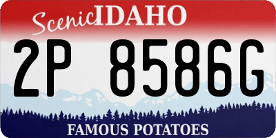 ID license plate 2P8586G