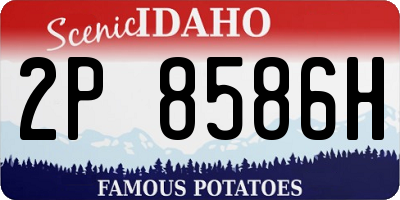 ID license plate 2P8586H
