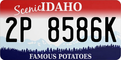 ID license plate 2P8586K