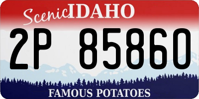 ID license plate 2P8586O