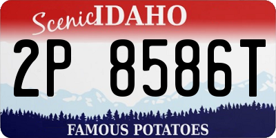 ID license plate 2P8586T