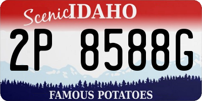 ID license plate 2P8588G