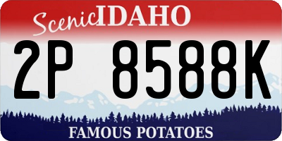 ID license plate 2P8588K