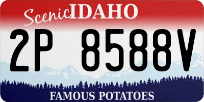 ID license plate 2P8588V