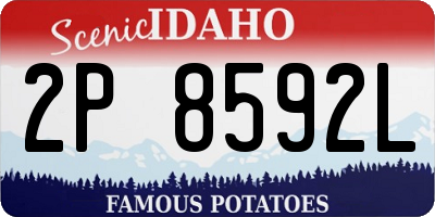 ID license plate 2P8592L