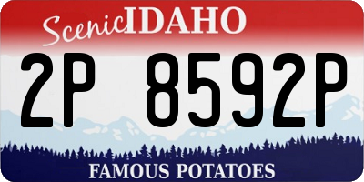 ID license plate 2P8592P