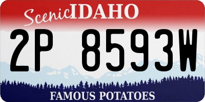 ID license plate 2P8593W