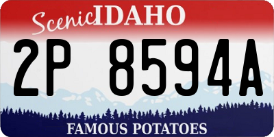 ID license plate 2P8594A