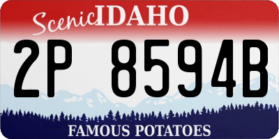 ID license plate 2P8594B
